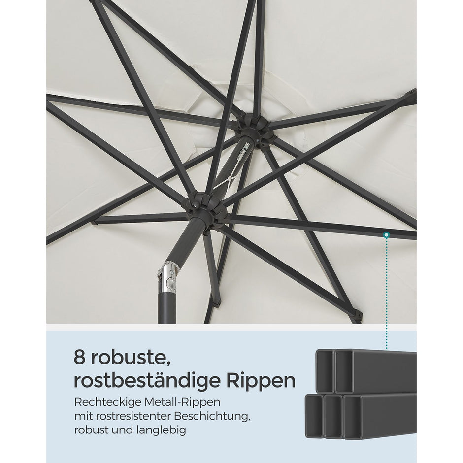 Parasol - 340 cm - Kantelbaar - UPF 50+ - Beige