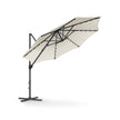 Zweefparasol met verlichting – 360° draaibaar – Grijs