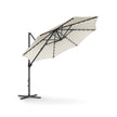 Parasol Ø300 cm – UPF 50+ met 28 LED-lampen – Grijs