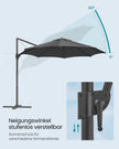 Parasol Ø300 cm – UPF 50+ – Met Zwengel en Kruisvoet – Grijs