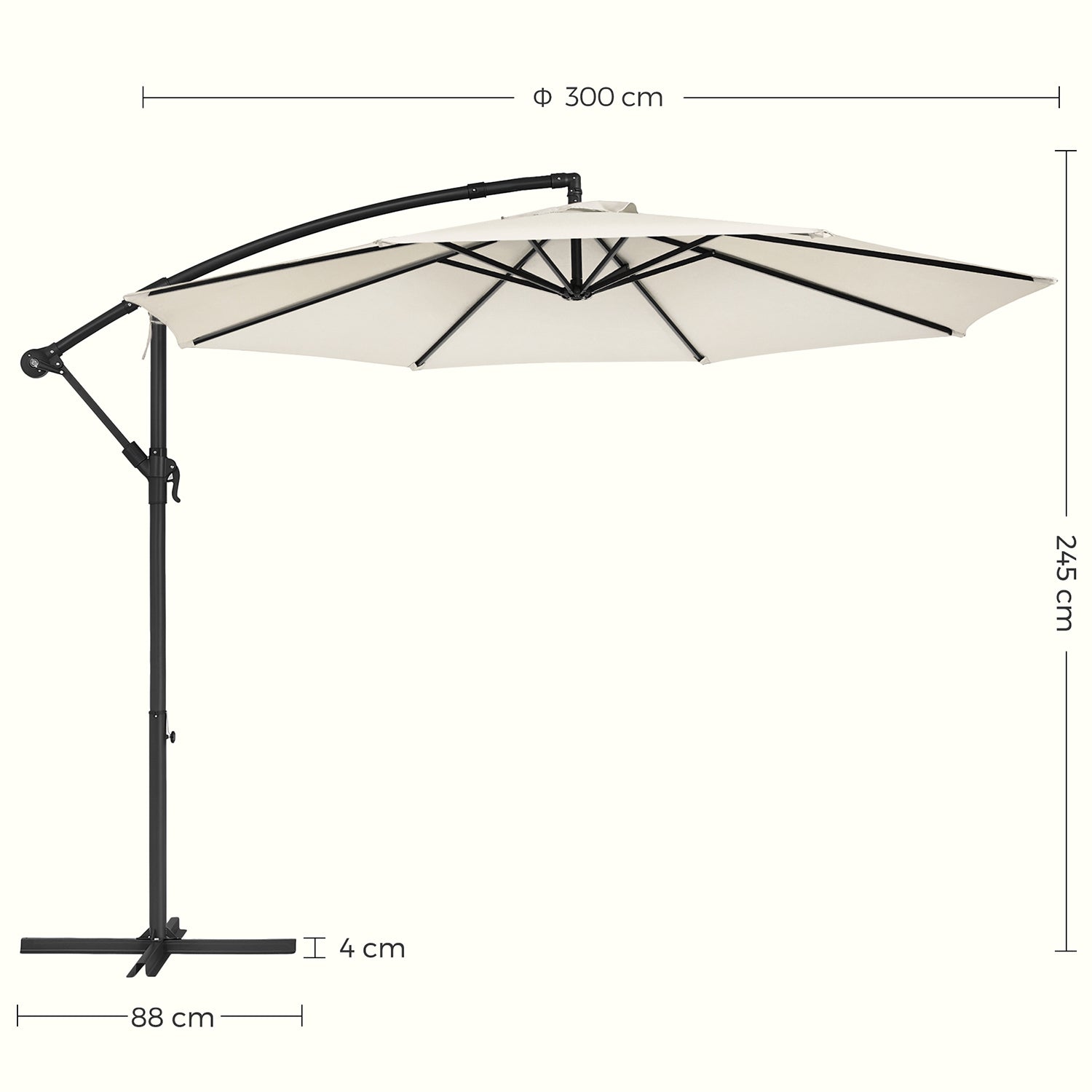 Parasol – UV-bescherming UPF 50+ – Beige