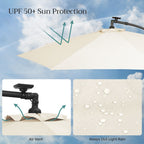 Zonne-energie Parasol met LED-Verlichting – Modern Design – Beige
