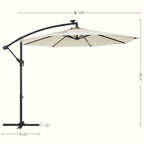 Zonne-energie Parasol met LED-Verlichting – Modern Design – Beige
