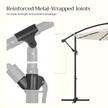 Zonne-energie Parasol met LED-Verlichting – Modern Design – Beige