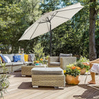 Parasol - Tuinparasol - Ø 270 cm - Kantelbaar - Met zwengel - Beige