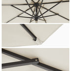 Parasol - Tuinparasol - Ø 270 cm - Kantelbaar - Met zwengel - Beige