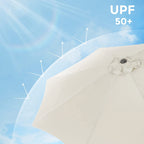 Parasol - Tuinparasol - Ø 270 cm - Kantelbaar - Met zwengel - Beige