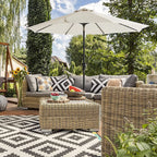 Parasol - Tuinparasol - Ø 270 cm - Kantelbaar - Met zwengel - Beige