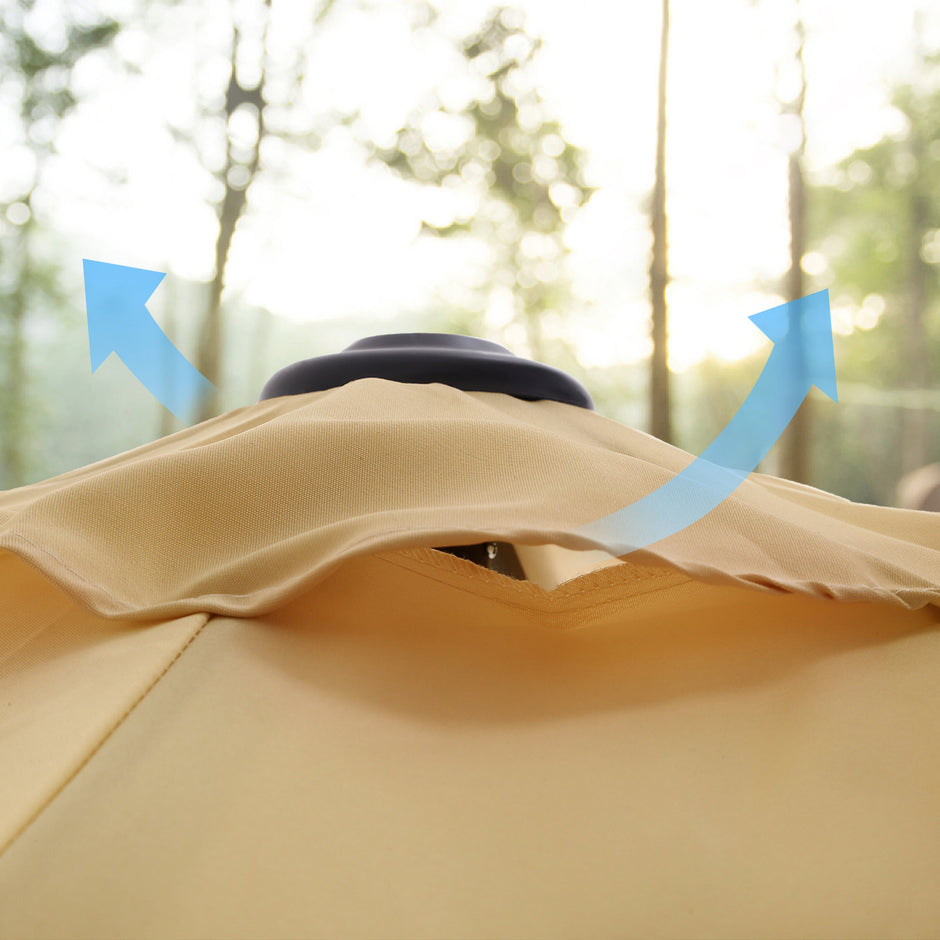 Parasol – UV-bescherming – 300 cm – taupe