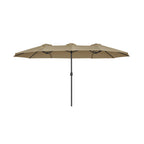 Dubbele parasol – UV-bescherming – wijnrood