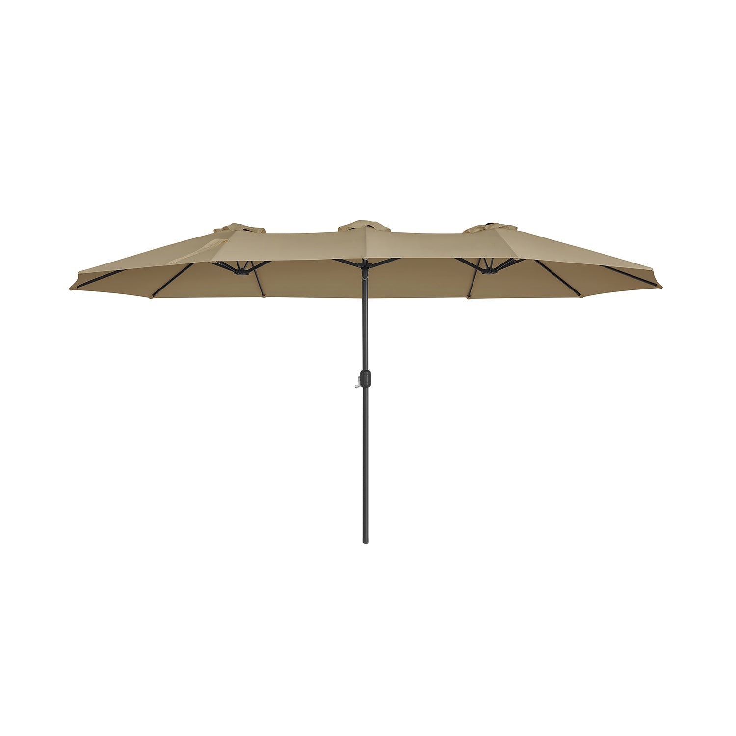 Dubbele parasol – UV-bescherming – wijnrood