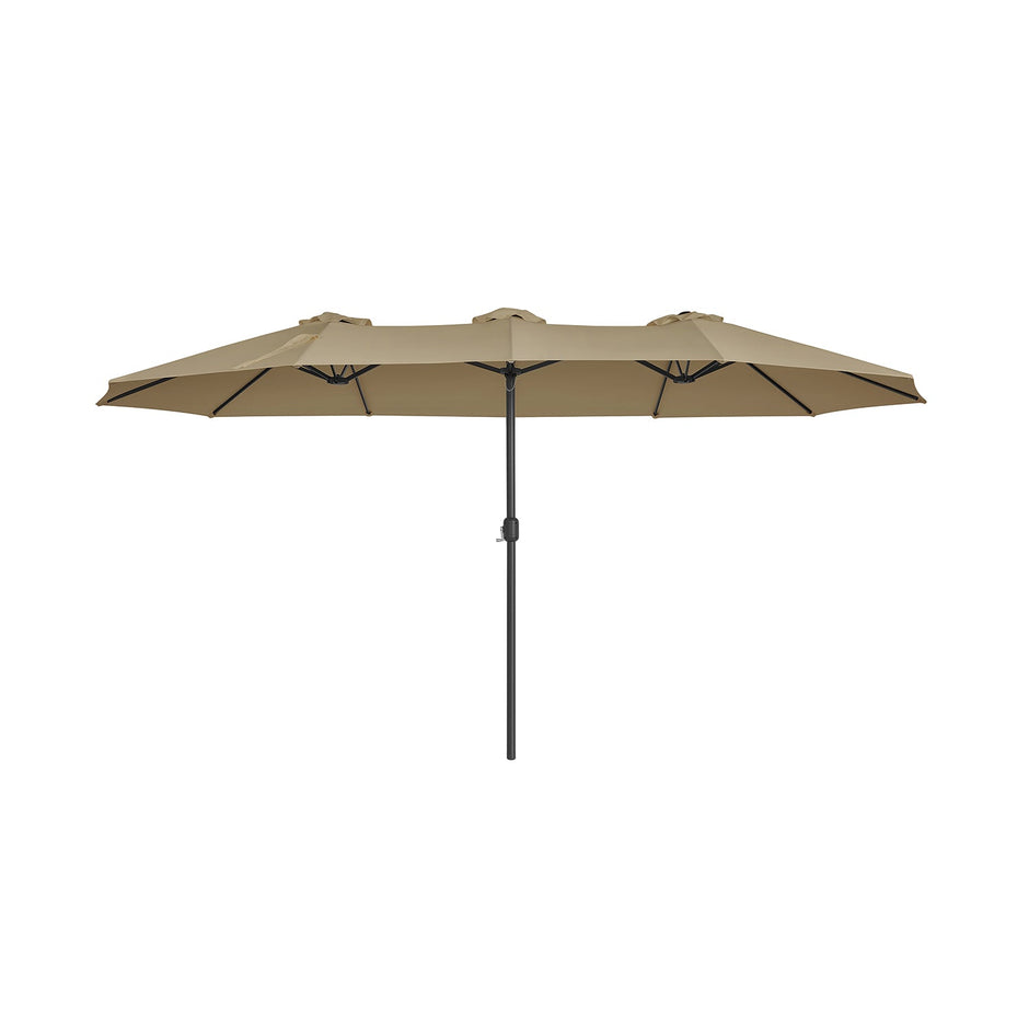 Dubbele parasol – UV-bescherming – wijnrood