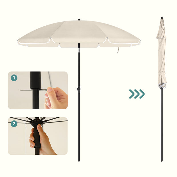 Parasol – UV-bestendig en waterdicht – beige