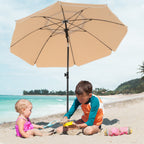 Parasol – Kantelbaar met zwengel – Ø 200 cm – Taupe