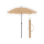 Parasol – Kantelbaar met zwengel – Ø 200 cm – Taupe