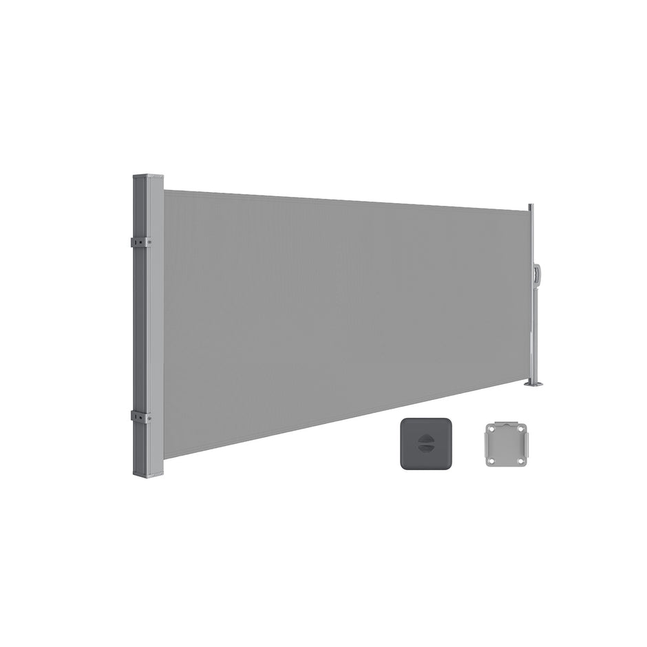 Uitschuifbare Zijluifel – Wind- & Privacybescherming – Grijs