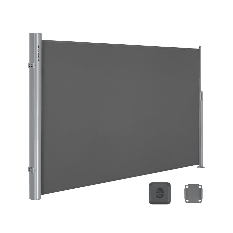 Zijluifel - 160 x 400 cm - Uitschuifbaar - Privacyscherm - Antraciet