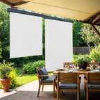 Verticale luifel – Uitschuifbaar, set van 2, zonwering voor balkon of terras