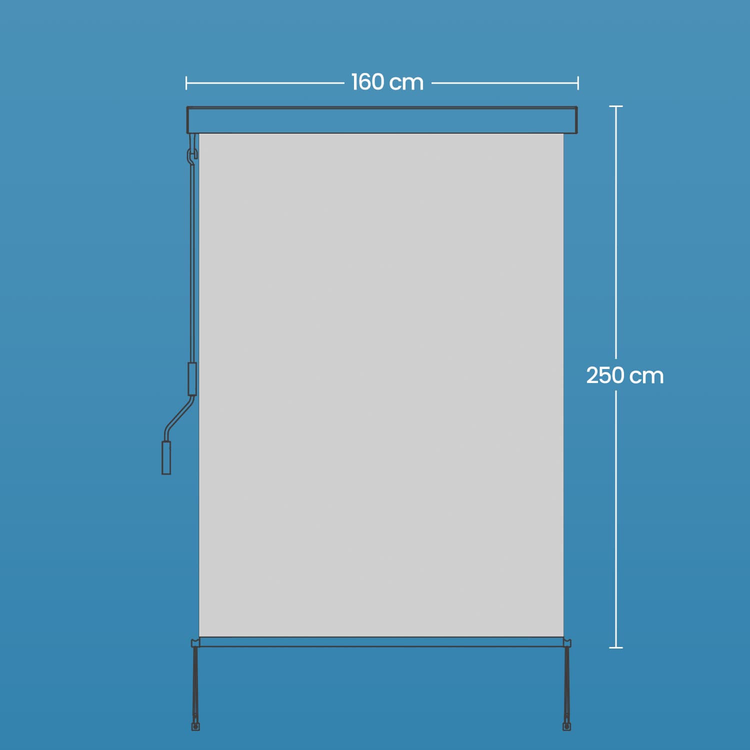 Verticale luifel – Uitschuifbaar, set van 2, zonwering voor balkon of terras
