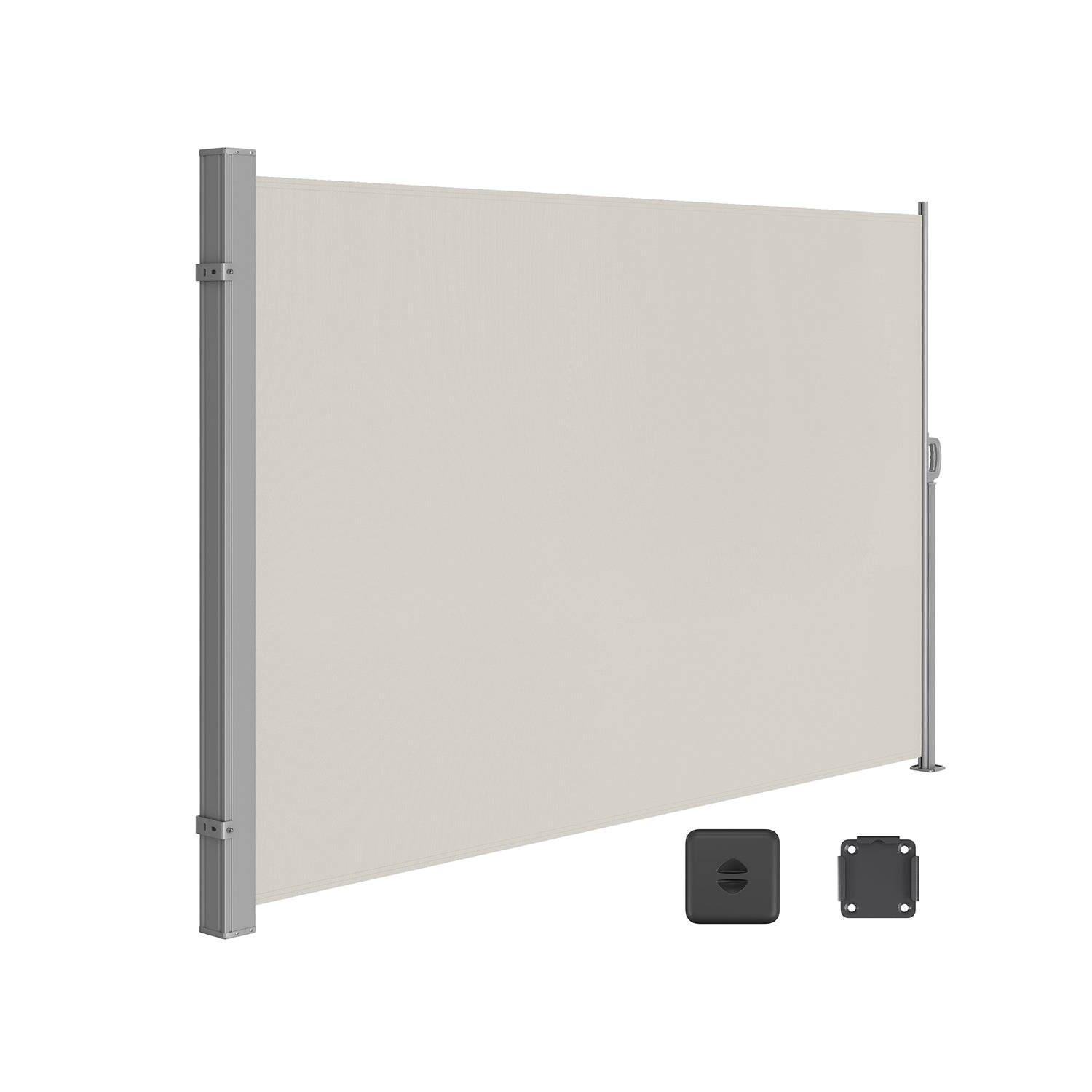 Zijluifel - 180 x 350 cm - Uitschuifbaar - Privacyscherm - Taupe