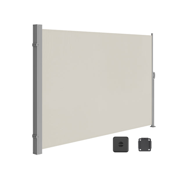 Zijluifel - 180 x 350 cm - Uitschuifbaar - Privacyscherm - Taupe