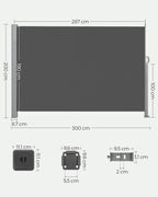 Zijluifel – 200 × 300 cm – antraciet