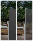 Zijluifel - 160 x 400 cm - uitschuifbaar - roestbestendig - antraciet - 8,1 kg