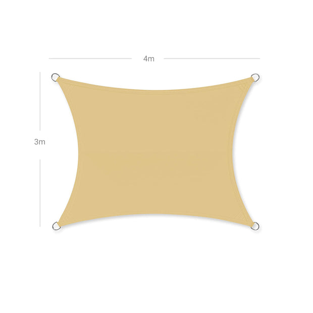 Zonnescherm – UV-bestendig – zandkleur