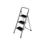 Opstapkruk - Met 3 treden - Metalen frame - Grijs / Zwart