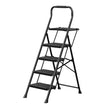 Opvouwbare Trapladder - 4 Treden - Staal - Draagvermogen tot 150 kg - Zwart