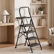 Opvouwbare Trapladder - 4 Treden - Staal - Draagvermogen tot 150 kg - Zwart