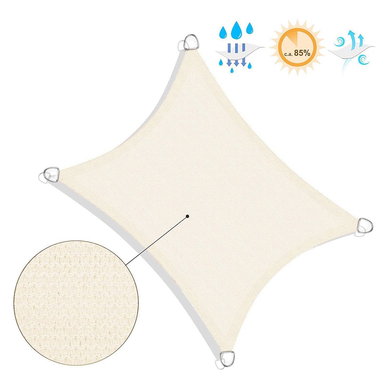 2 × 3 m HDPE-luifel