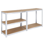 Opbergrek - Metalen kast - 875 kg draagkracht - 180 x 90 x 40 cm - Zilver