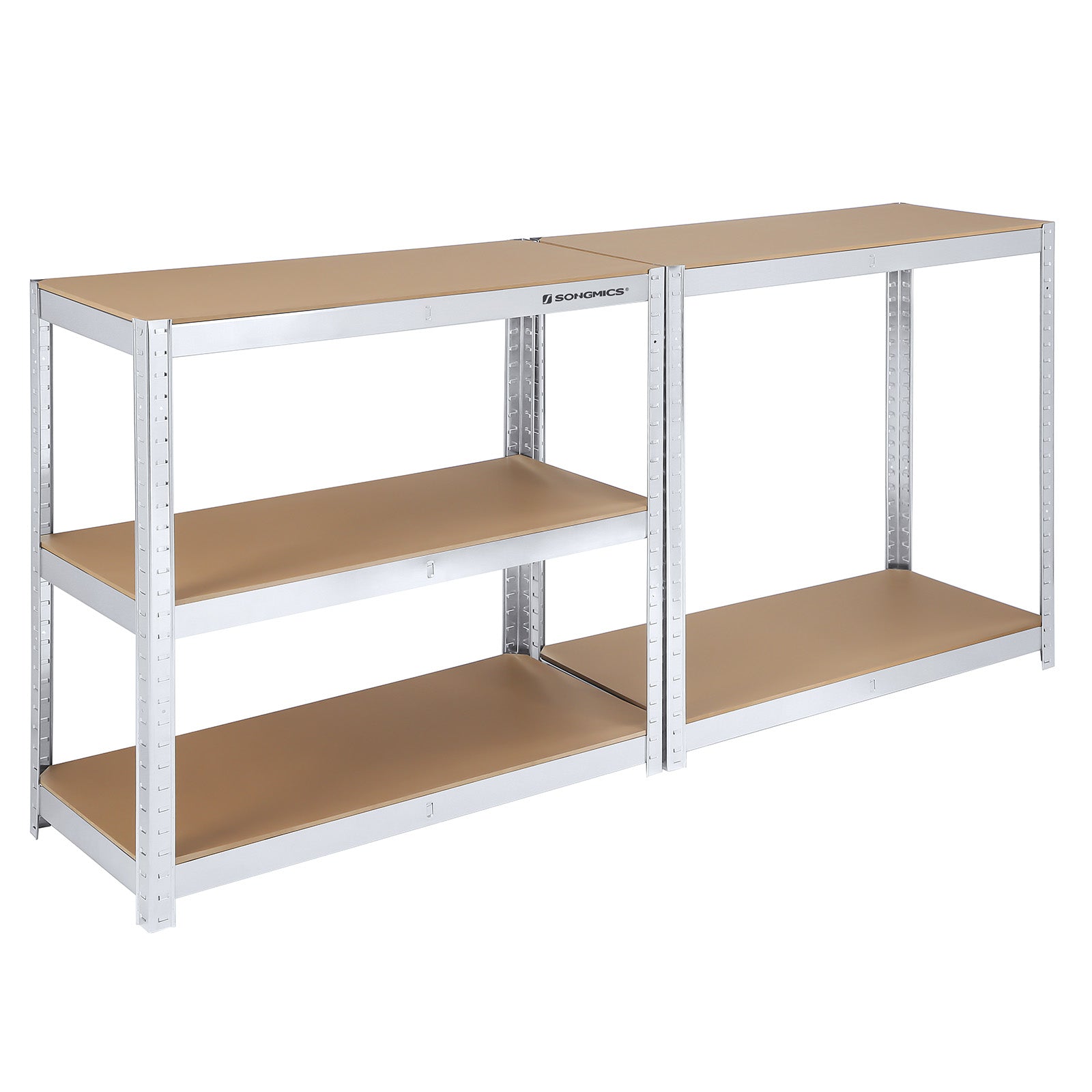 Opbergrek - Metalen kast - 875 kg draagkracht - 180 x 90 x 40 cm - Zilver