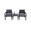 Tuinmeubelset – Comfortabele stoelen met kussens – Zwart
