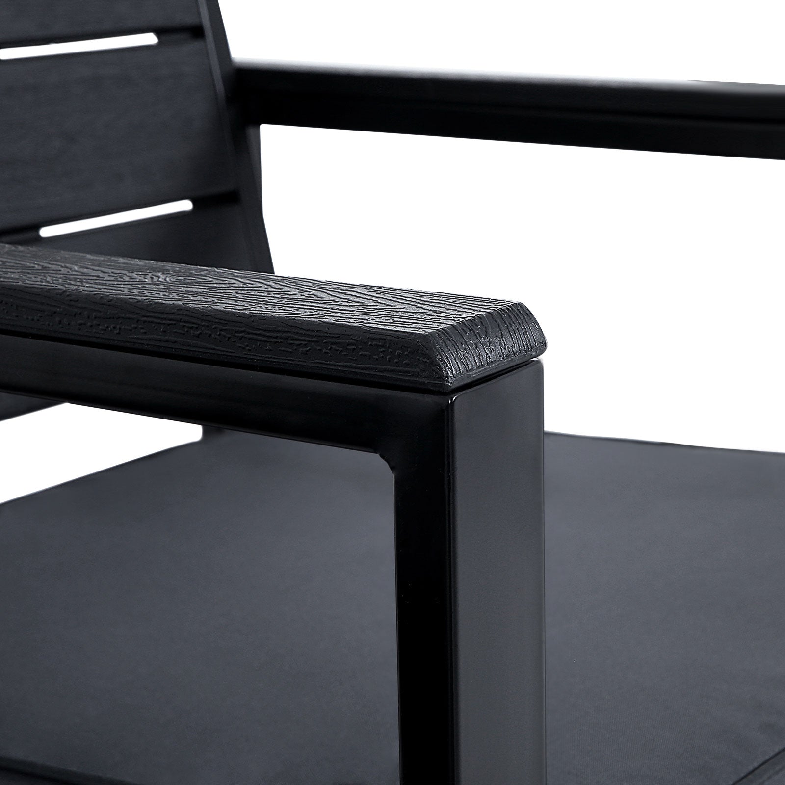 Tuinmeubelset – Comfortabele stoelen met kussens – Zwart