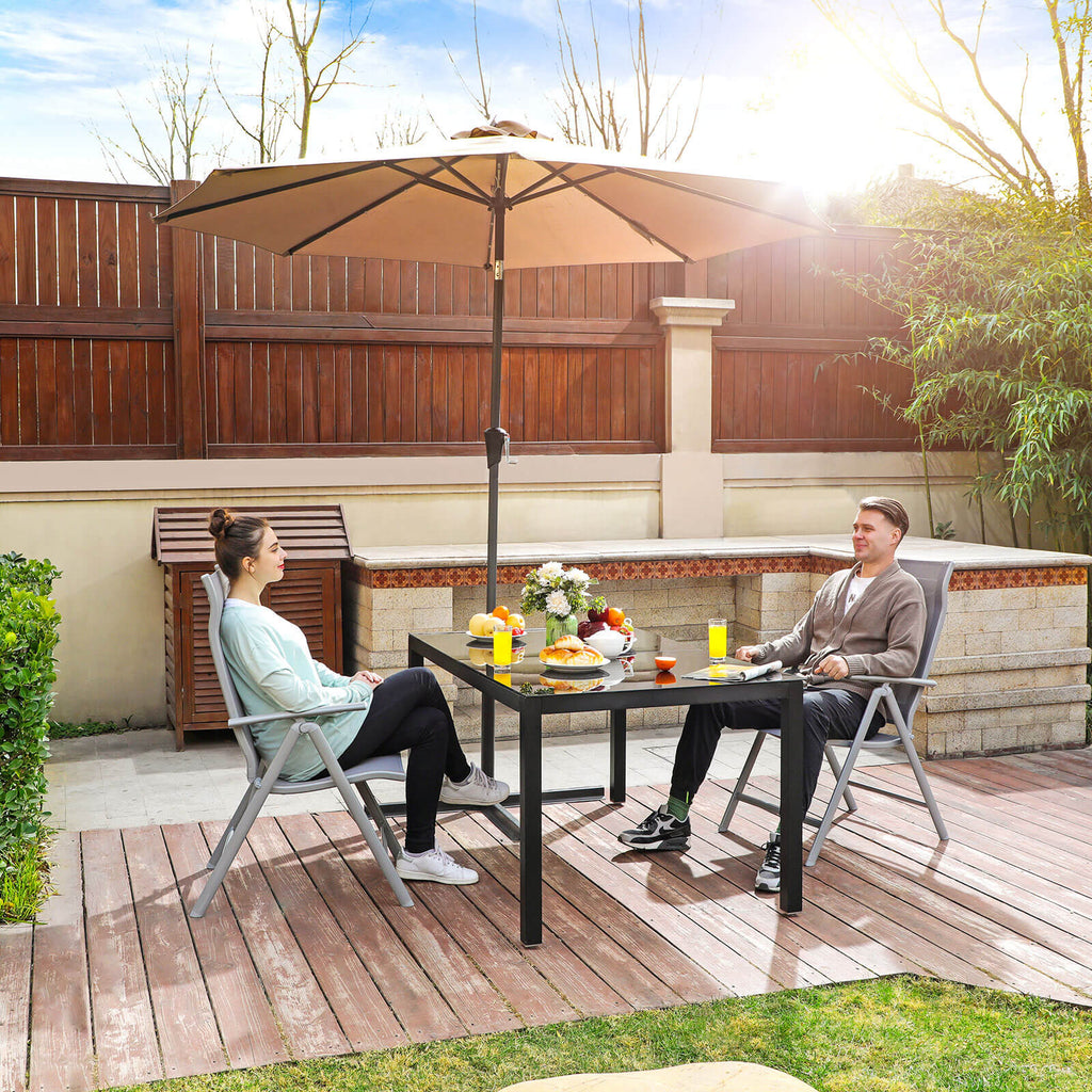 Tuinstoelen – set van 2 – grijs