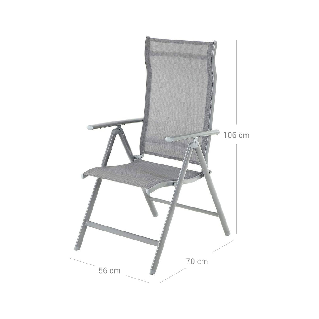 Tuinstoelen – set van 2 – grijs
