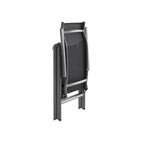 Tuinstoelen – Set van 4 klapstoelen – Aluminium – Zwart