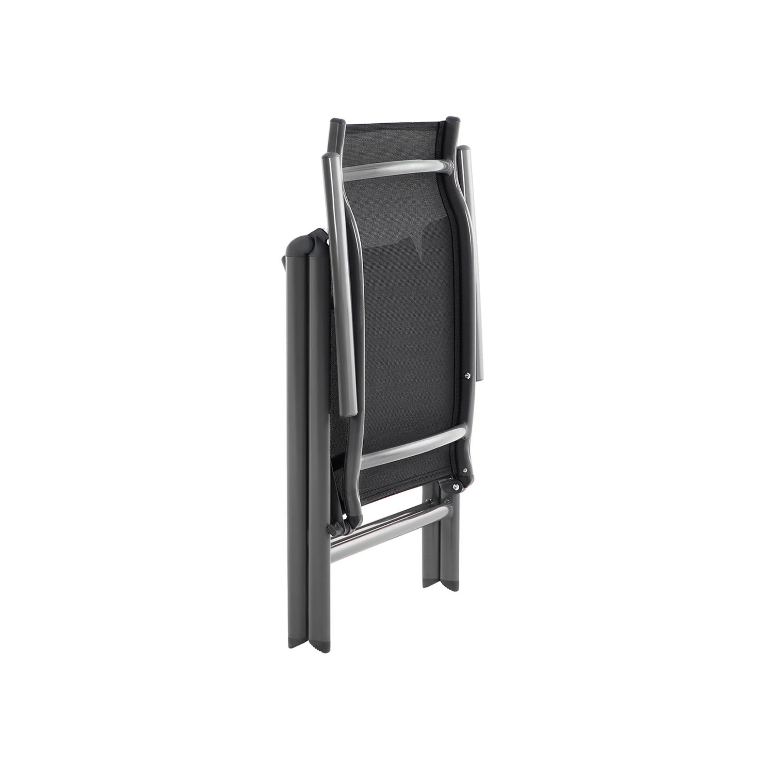 Tuinstoelen – Set van 4 klapstoelen – Aluminium – Zwart