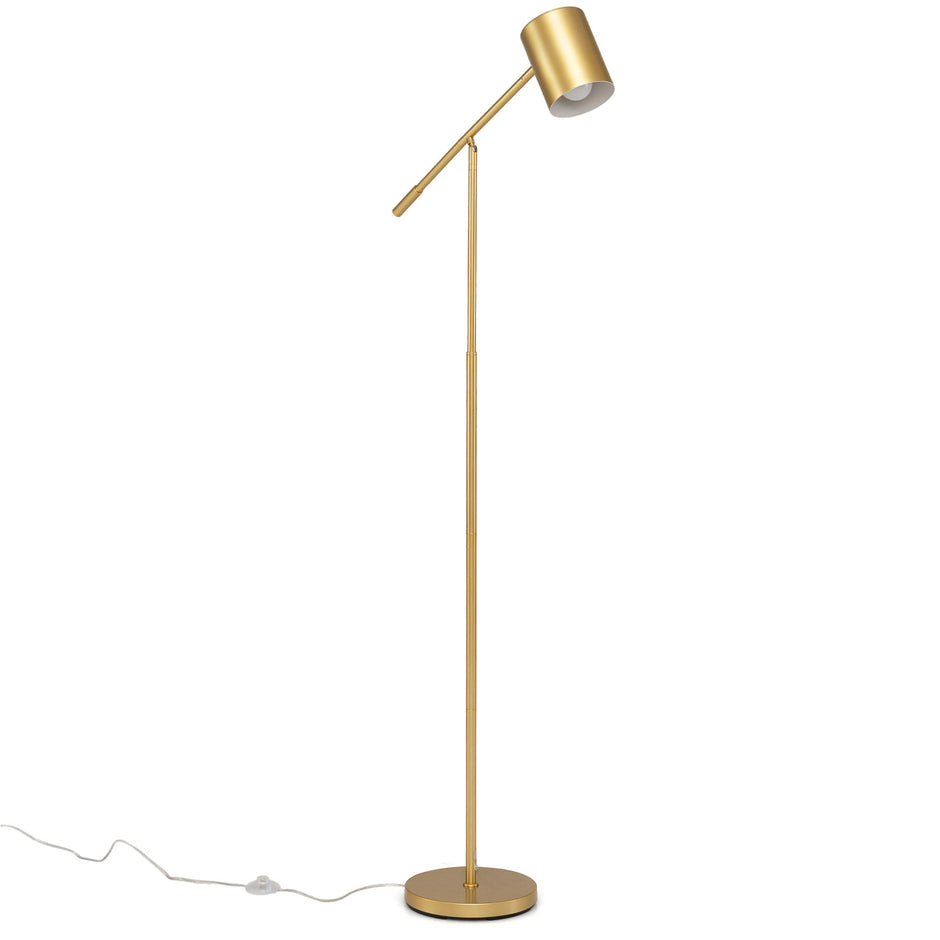 Golvlampa – cm, läslampa med justerbart huvud och arm, vardagsrumslampa E27‑fattning – 175