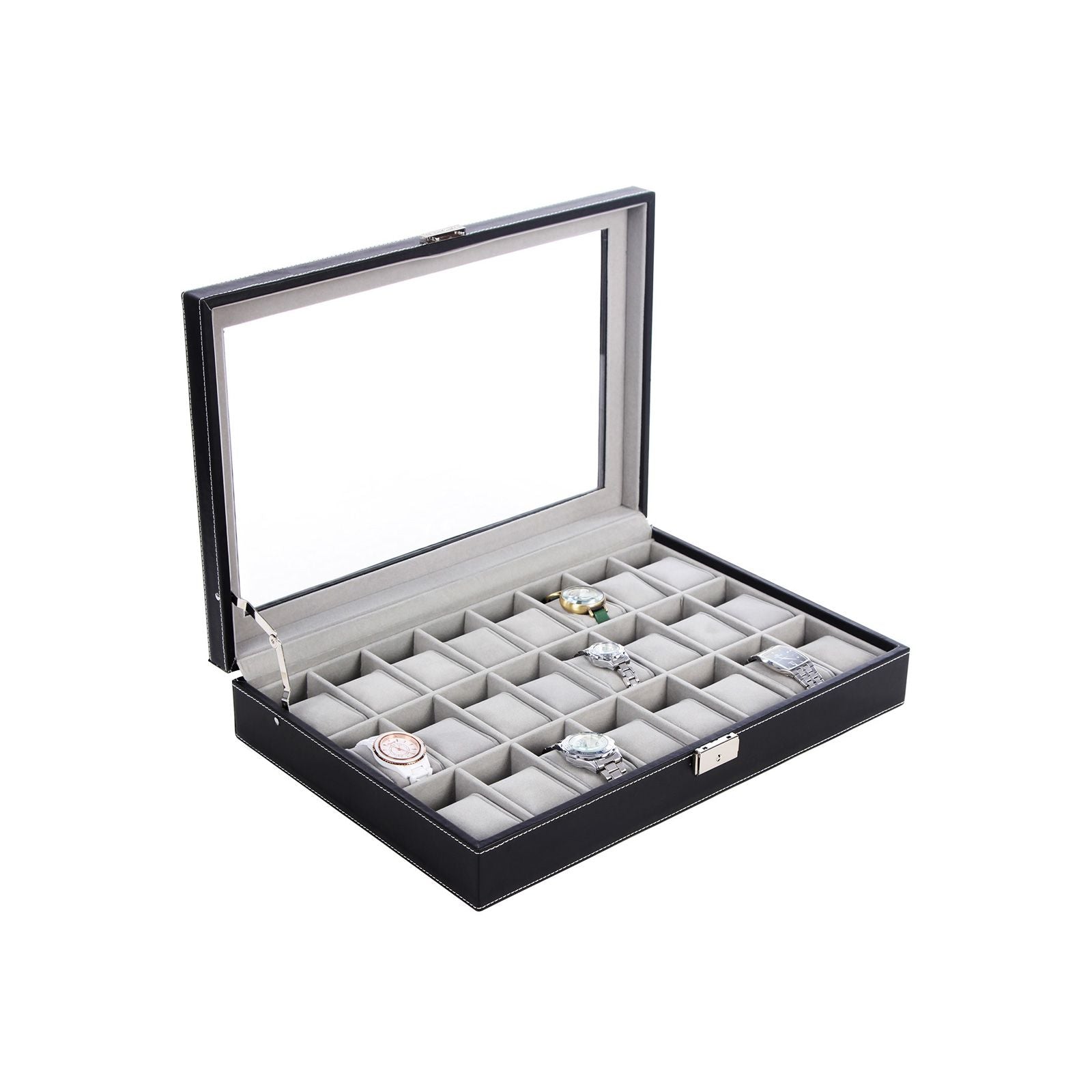 Horlogedoos – afsluitbaar – organizer – zwart