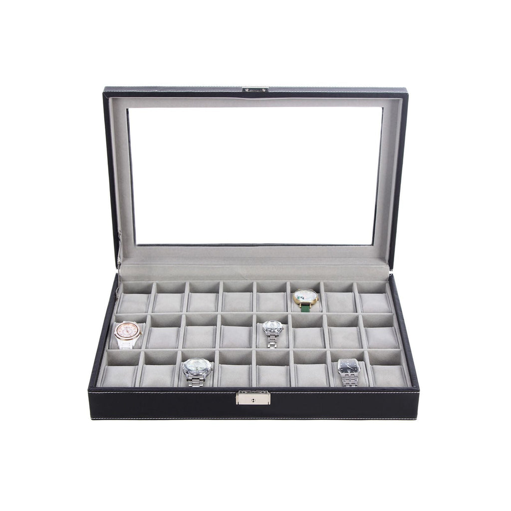 Horlogedoos – afsluitbaar – organizer – zwart