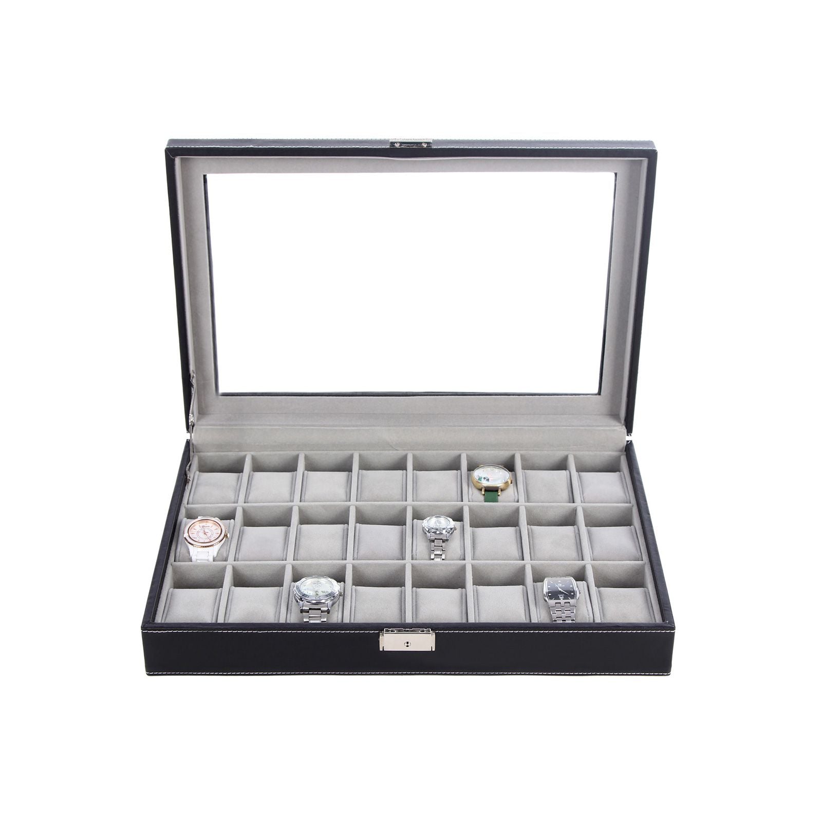 Horlogedoos – afsluitbaar – organizer – zwart