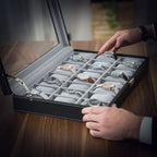 Horlogedoos – afsluitbaar – organizer – zwart