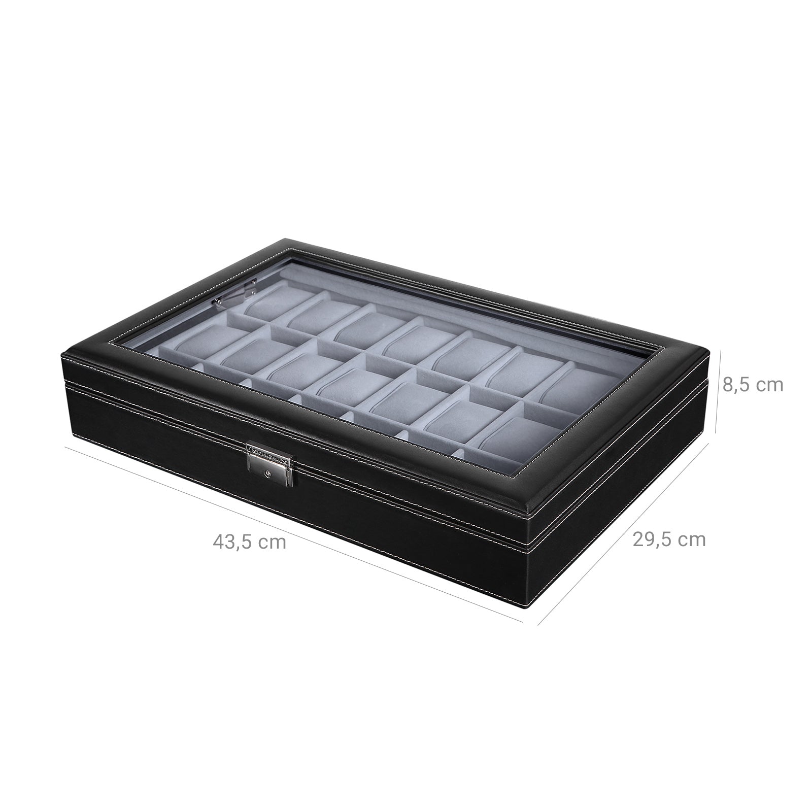 Horlogedoos – afsluitbaar – organizer – zwart