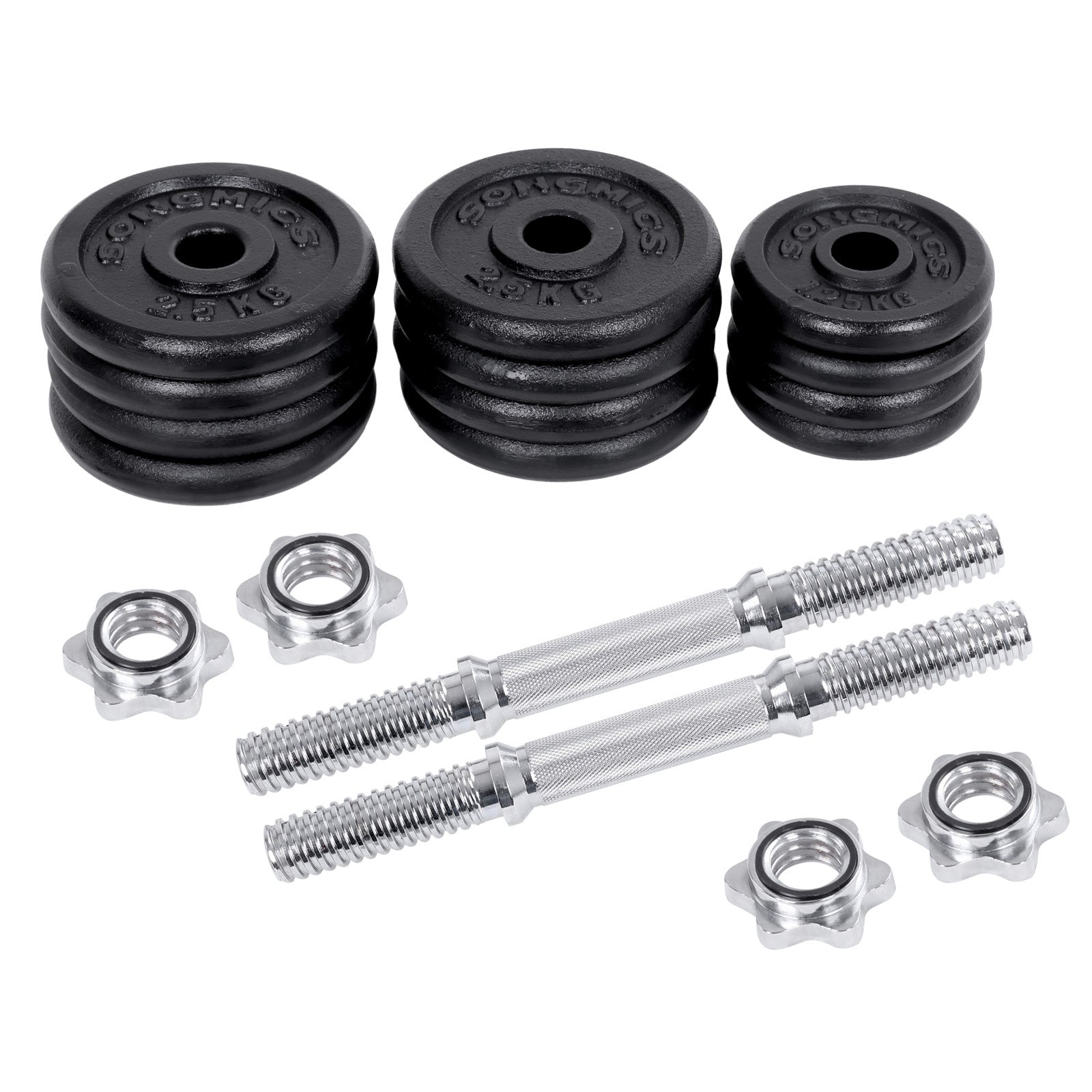Halterset - Gietijzeren dumbbells - 30 kg - Halterset