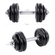 Halterset – Gietijzeren dumbbells – 30 kg – Zwart
