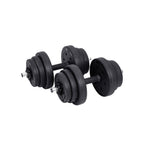 Halterset - Dumbbells - 20 kg totaal - Zwart