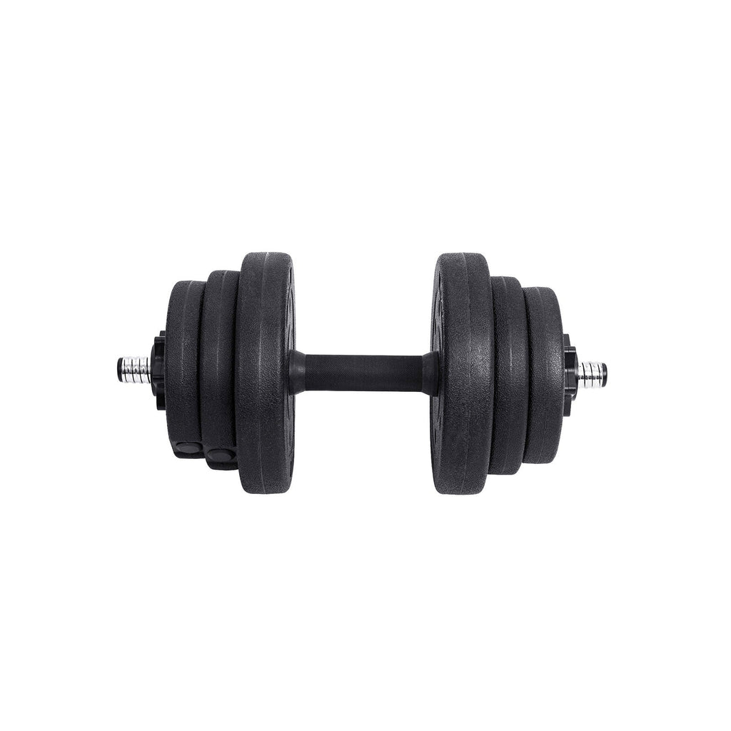 Halterset - Dumbbells - 20 kg totaal - Zwart